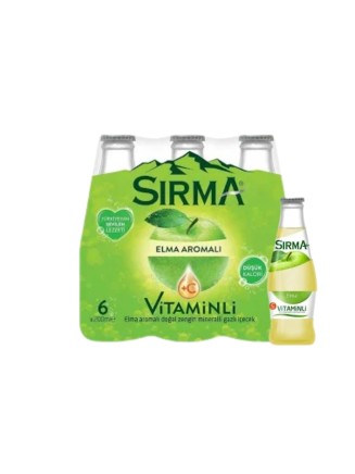 Sırma C+ Elmalı Doğal Maden Suyu 6 X 200 ml 