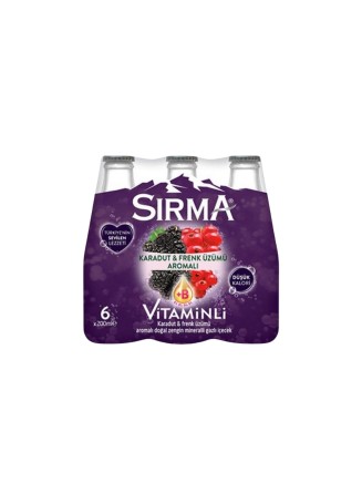 Sırma B+ Karadut Frenk Üzümü Maden Suyu 6 x 200 Ml