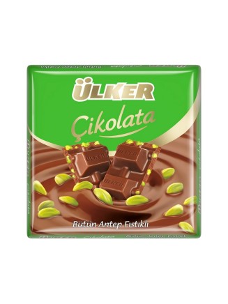 Ülker Bütün Antep Fıstıklı Sütlü Kare Çikolata 65 G